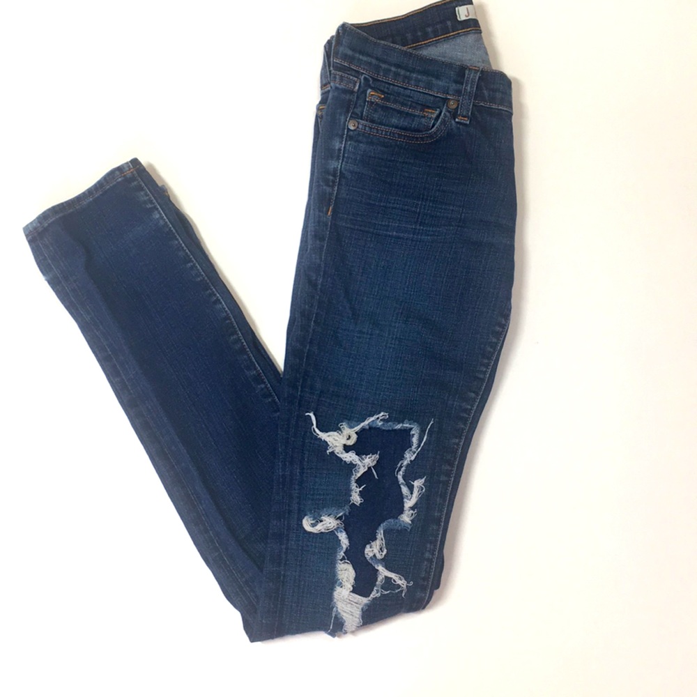 J Brand distressed pencil jeans